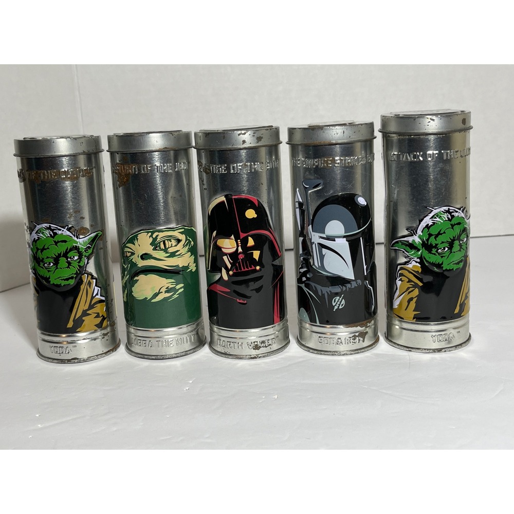 Star Wars 2005 Star Wars Collectables Canisters (empty) Burger King Lot of 5